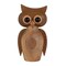 Hello Honey Acacia Wood Owl Shaped Salt and Pepper Mill, Natural and Black Finish